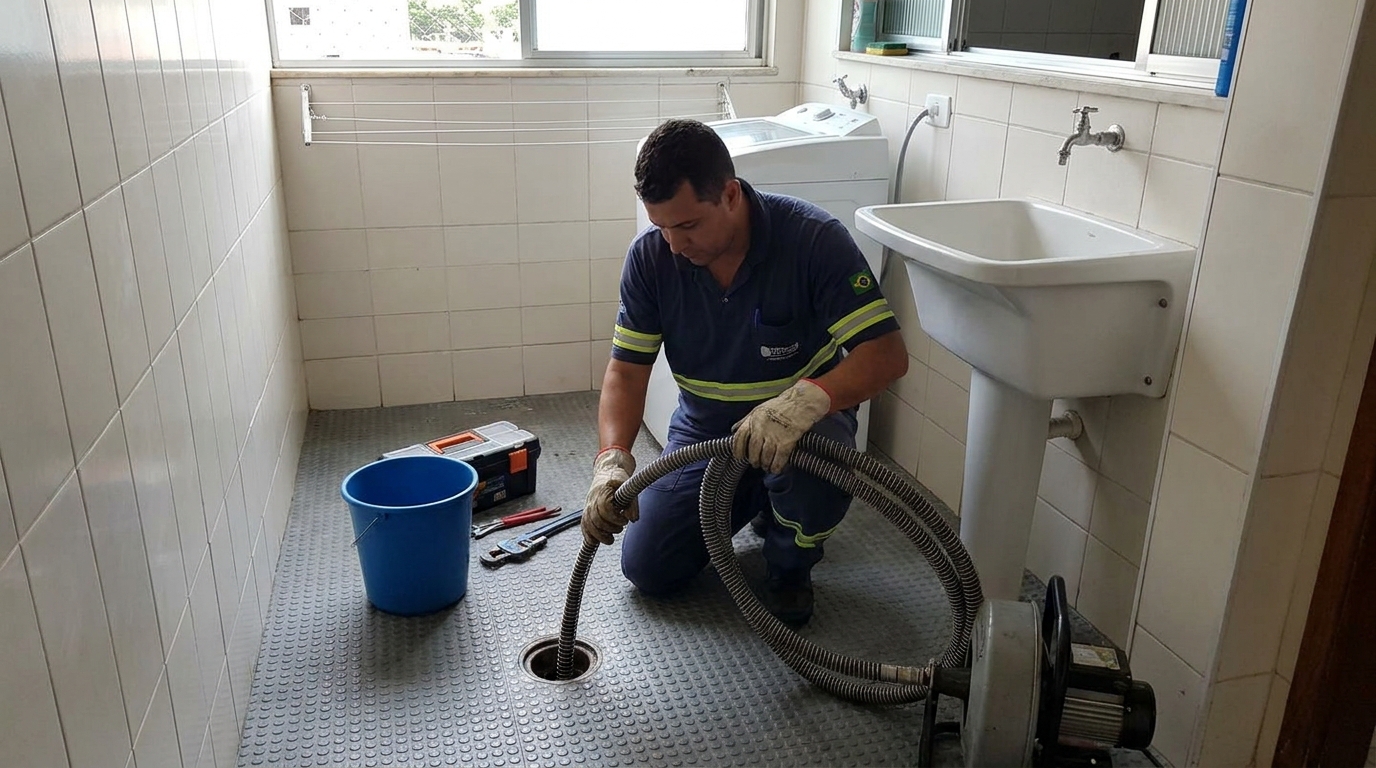 Desobstrução na Cozinha em Praia Grande‑SP
