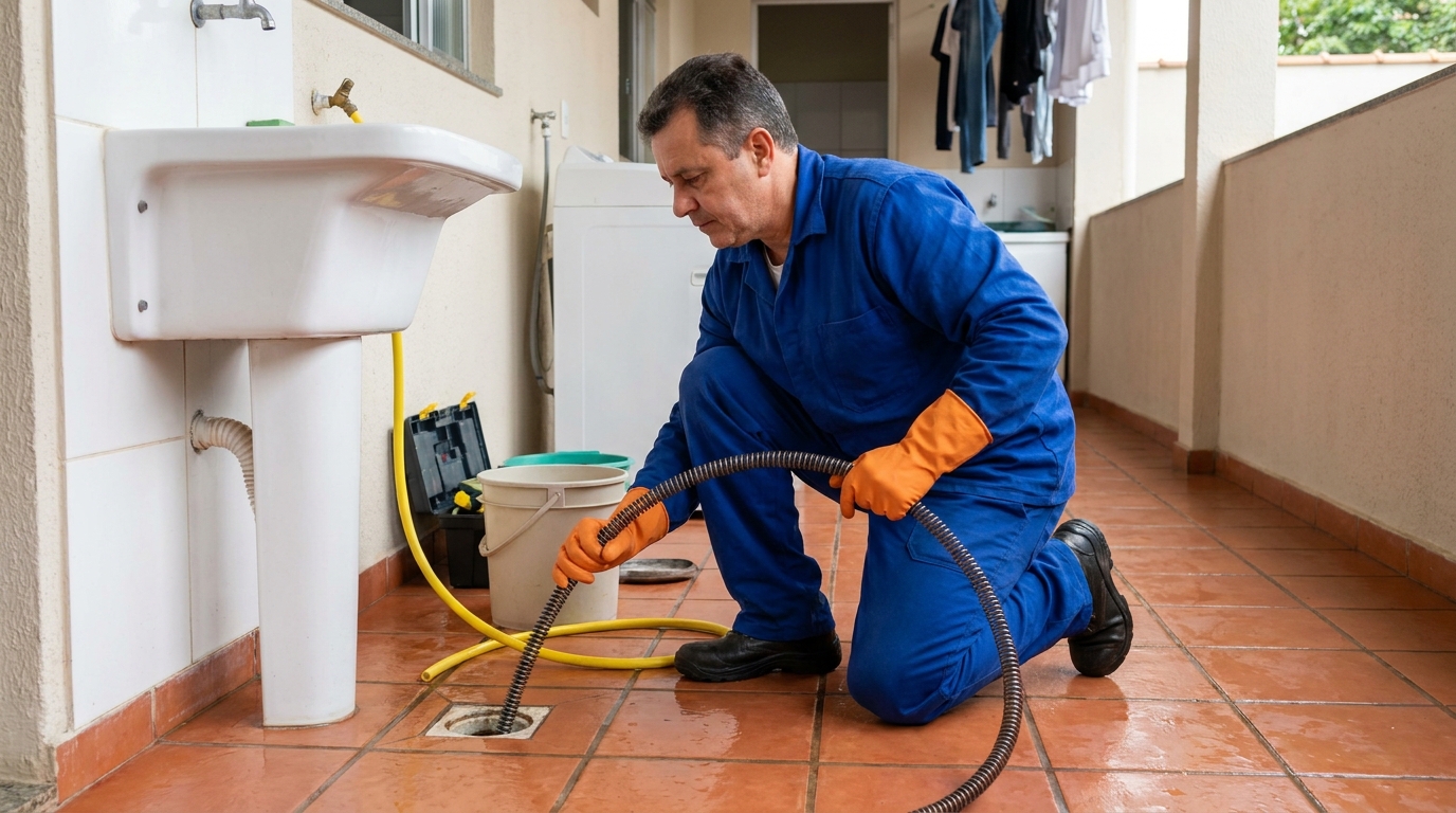Desobstrução no Banheiro em Praia Grande‑SP